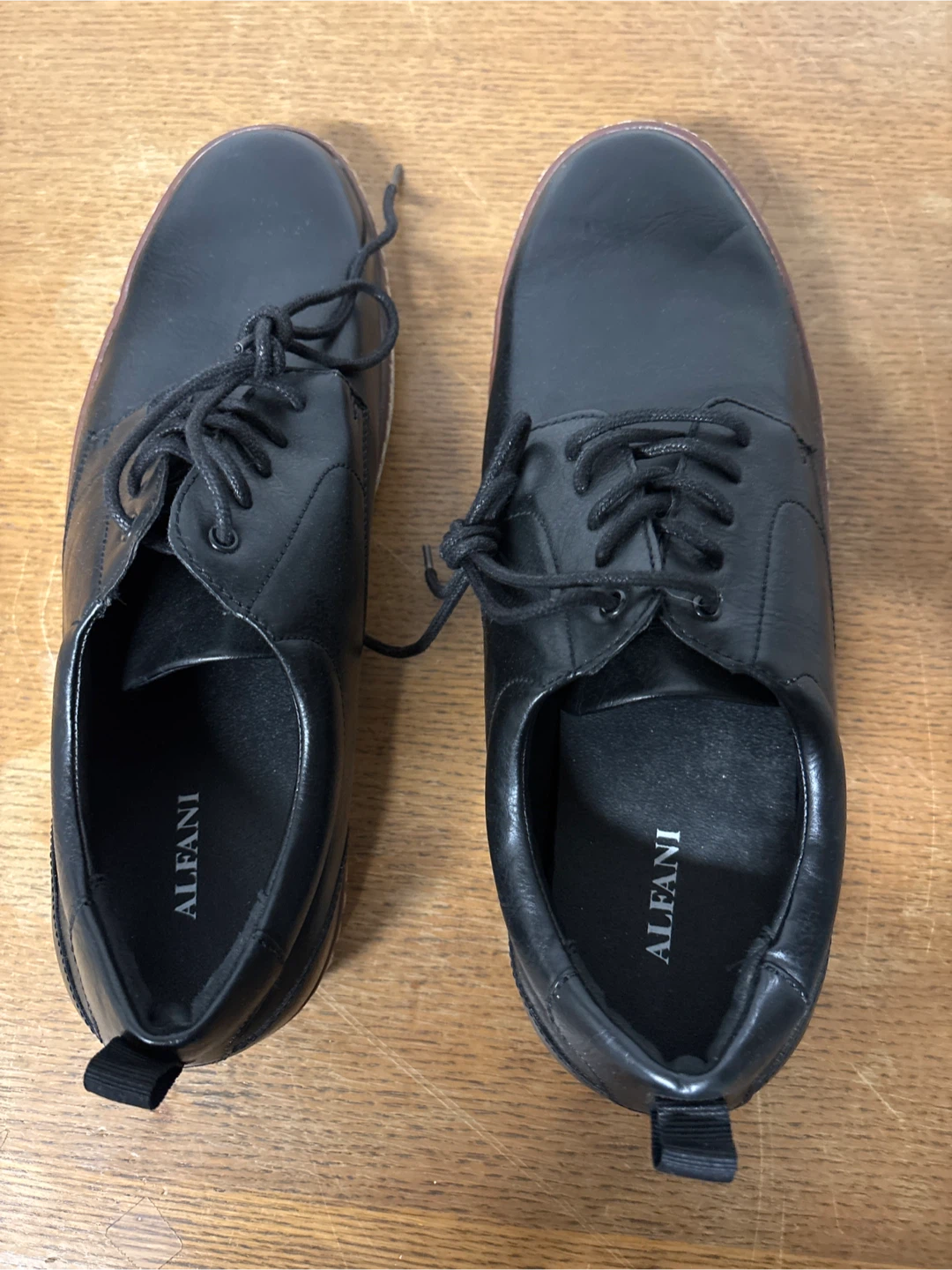 Alfani Men's Black Leather Dress Shoes - photo 2