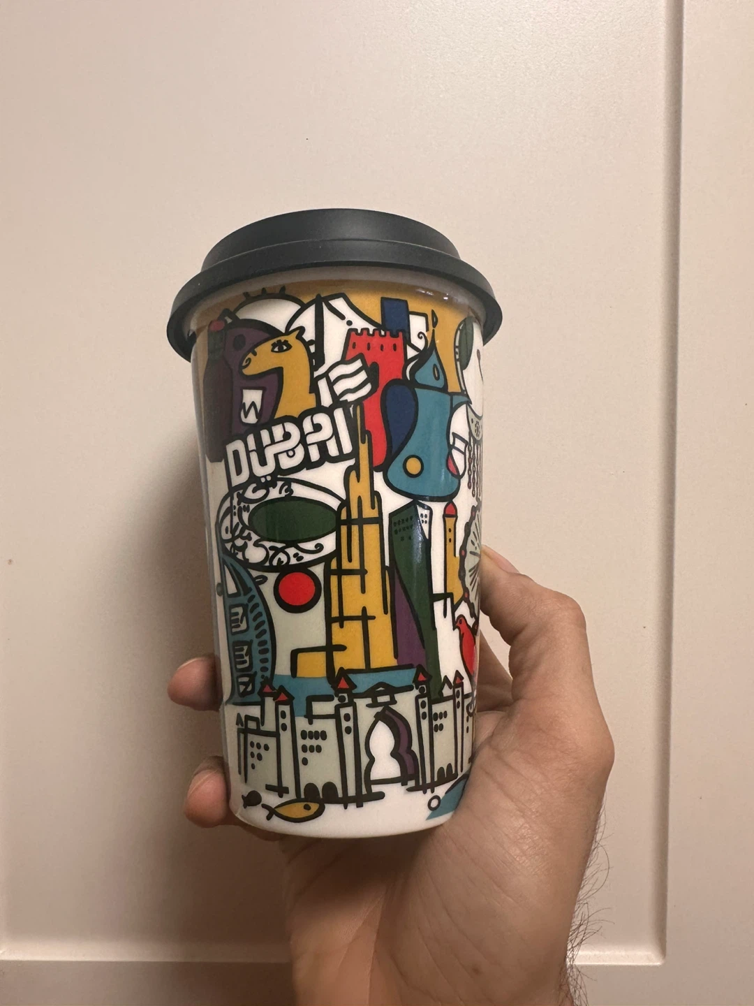 Dubai Themed Ceramic Travel Mug with Lid - photo 4