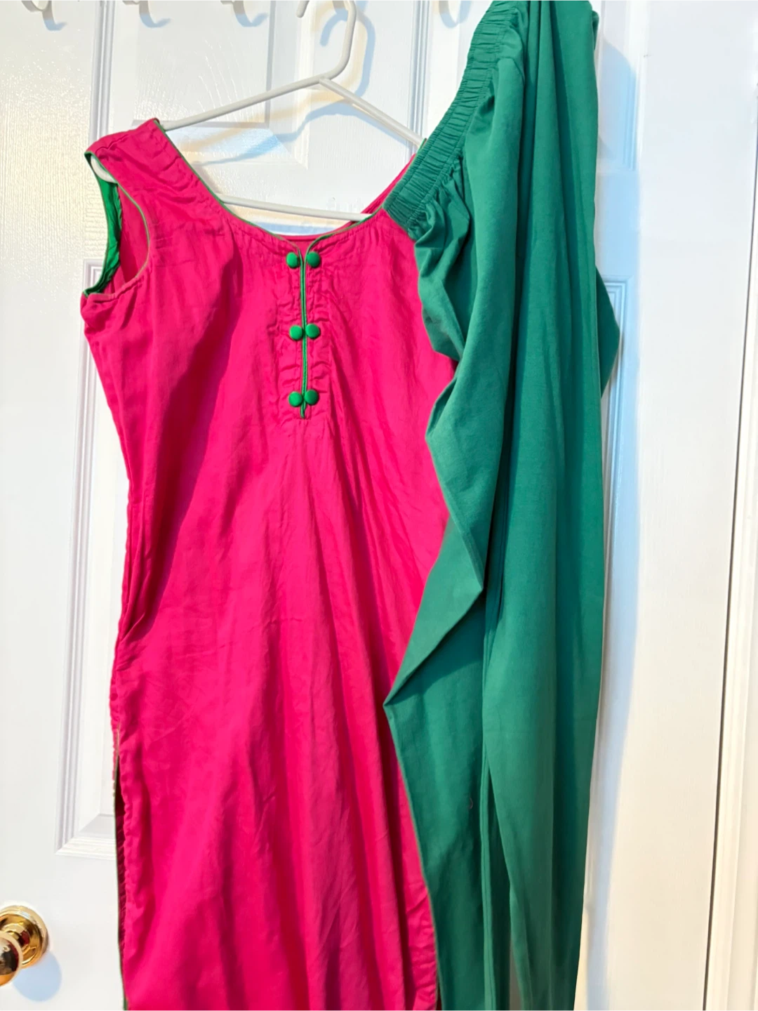 Pink and Green Outfit Set