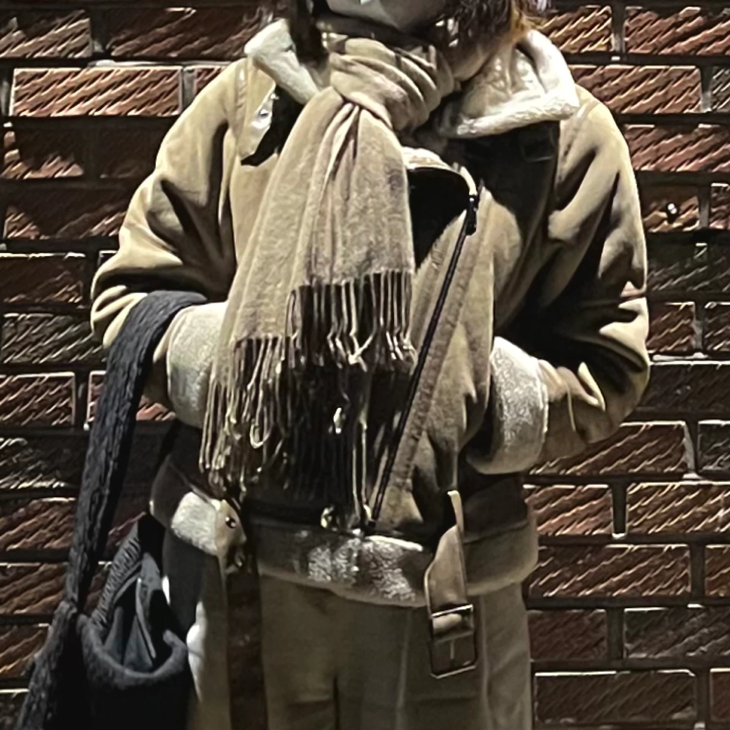 ZARA Faux Shearling Aviator Jacket - Brown