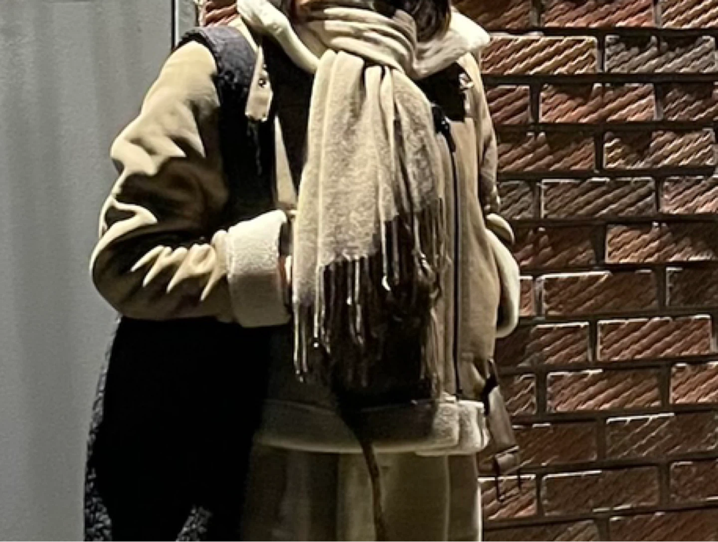 ZARA Faux Shearling Aviator Jacket - Brown - photo 4