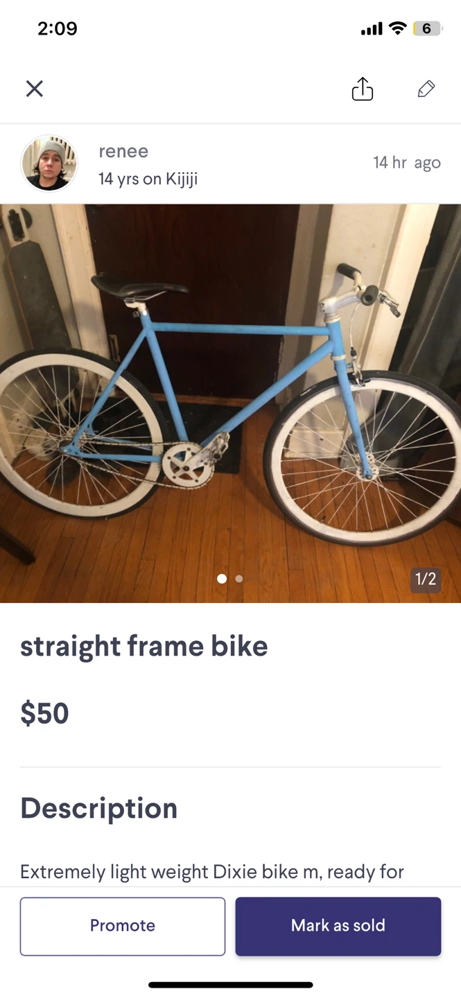 Blue Bicycle  straight Frame - photo 2