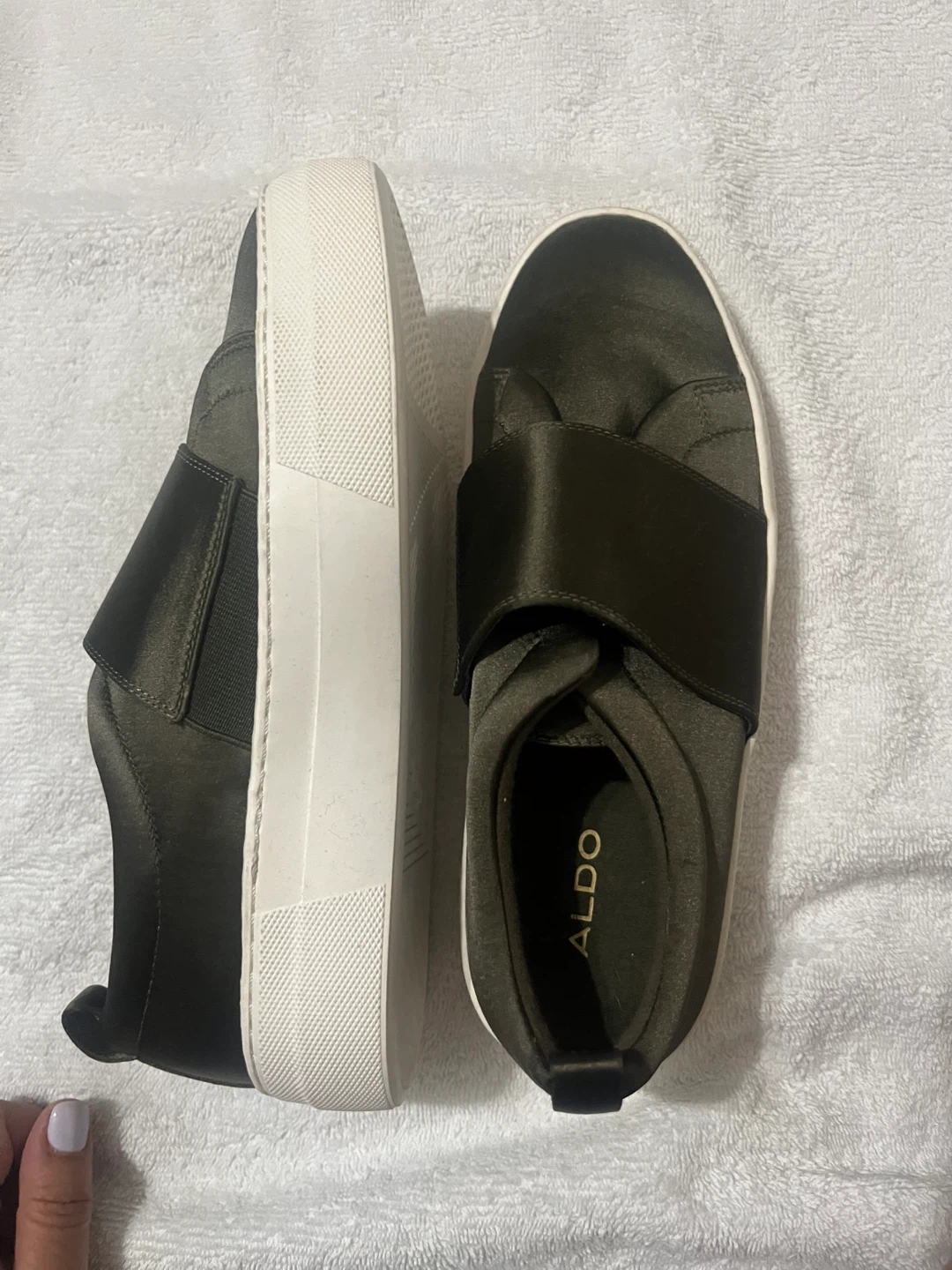 ALDO Women's Slip-On Sneakers - Olive Green