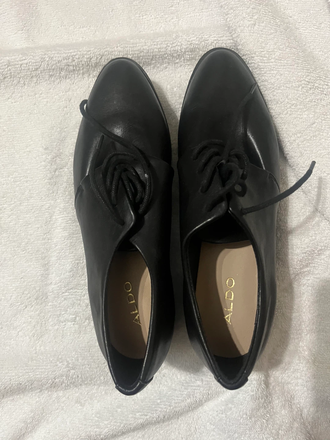 ALDO Black Leather Lace-Up Oxford Shoes - photo 2