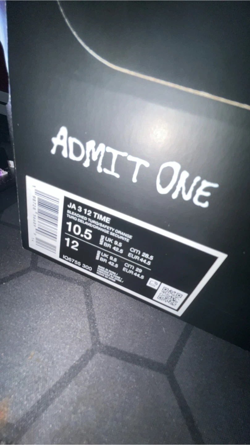 Nike Ja 1 "Admit One" "Bleached Turquoise/Safety Orange" Size 12 - photo 2