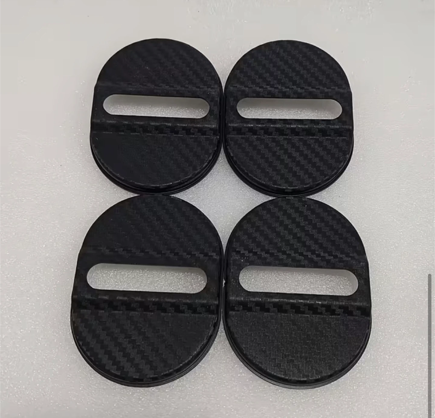 Carbon Fiber Car Door Lock Latch Cover Set (4 pcs) - photo 2