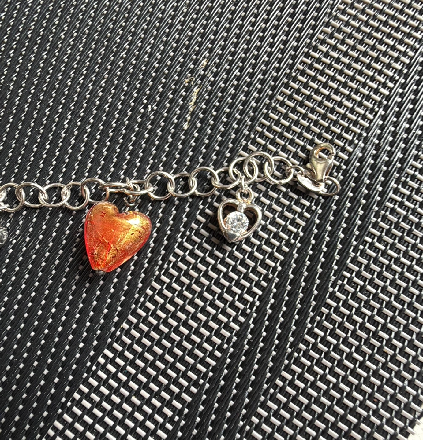 Murano glass & Sterling Silver Charm Bracelet - photo 2