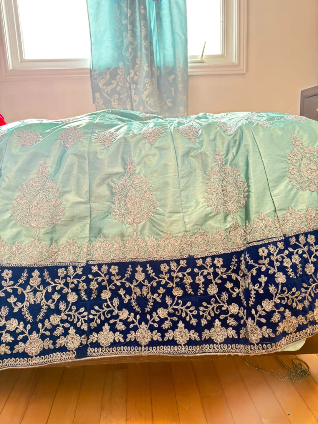 Women's Lehenga Choli Set - Blue & Mint Green - photo 2