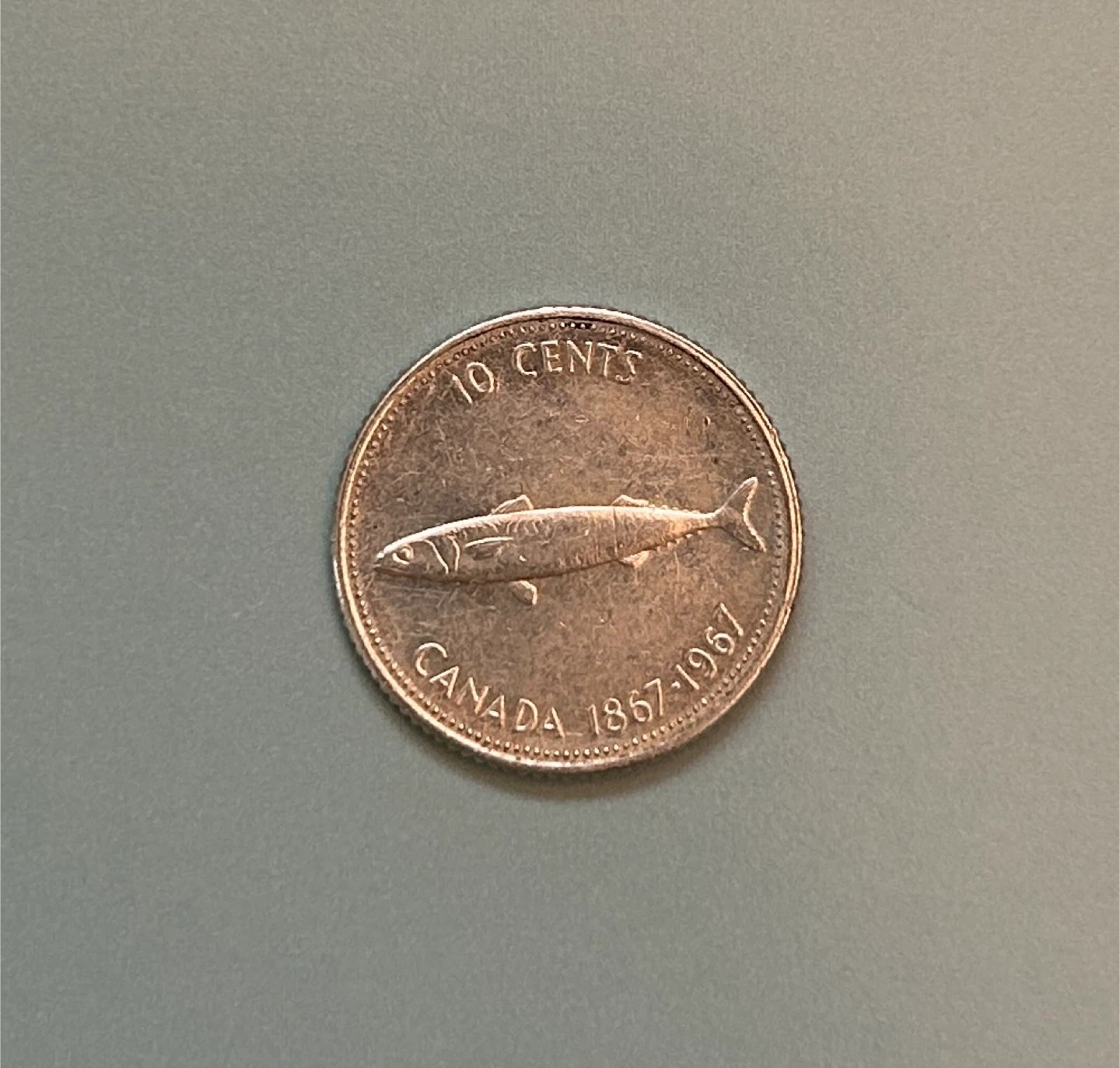 1967 Canada 10 Cents Coin - Centennial Year