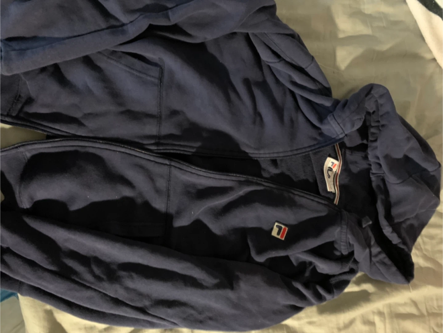 Fila Navy Blue Zip-Up Hoodie