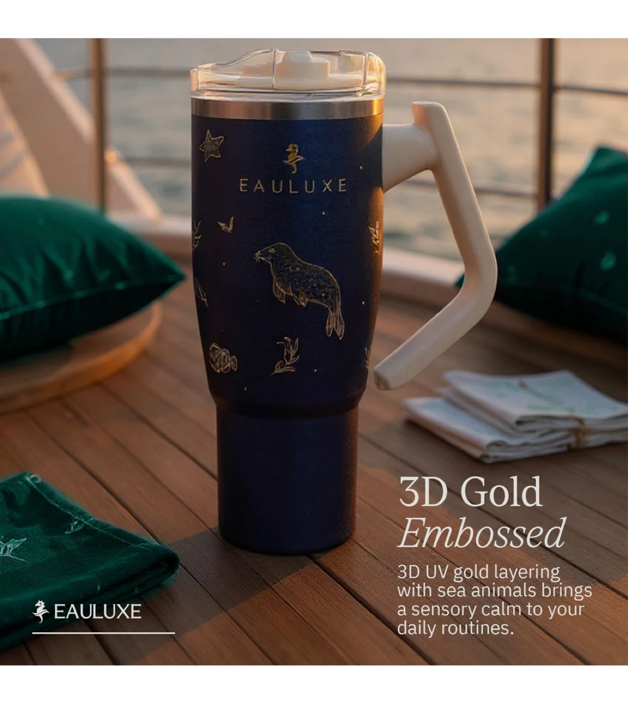 Eauluxe Insulated Tumbler with Handle - photo 4