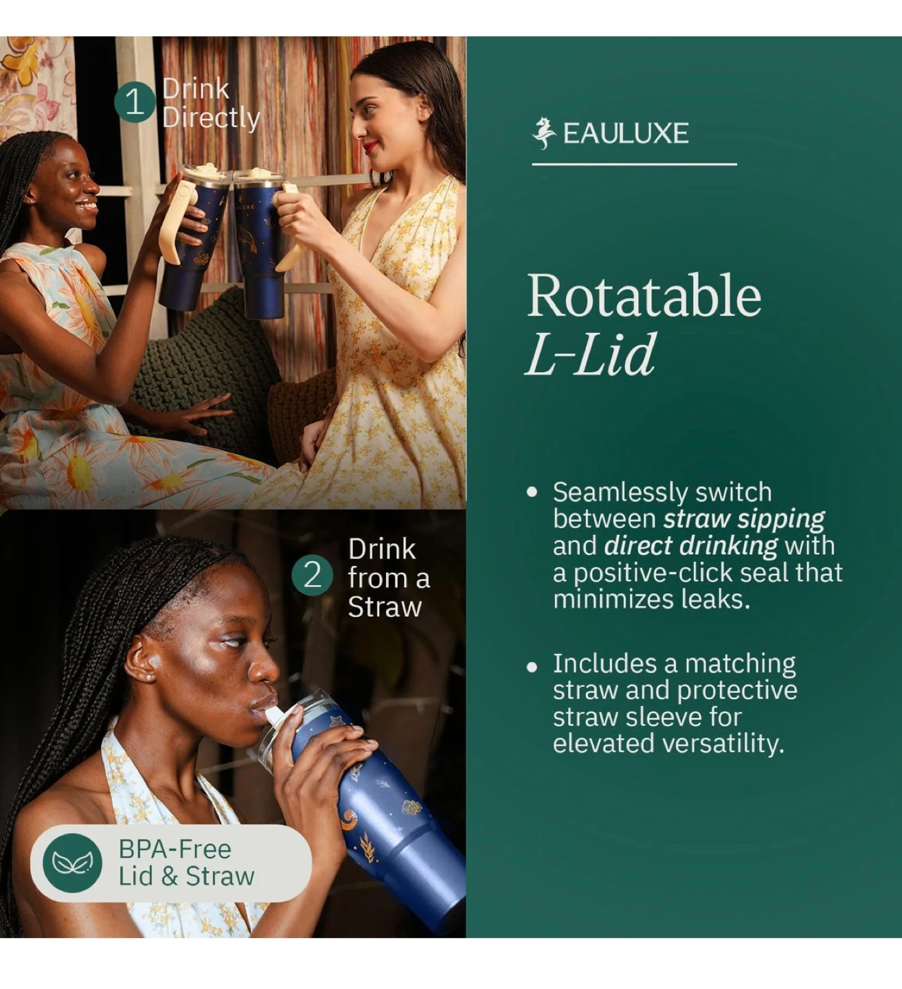 Eauluxe Insulated Tumbler with Handle - photo 5
