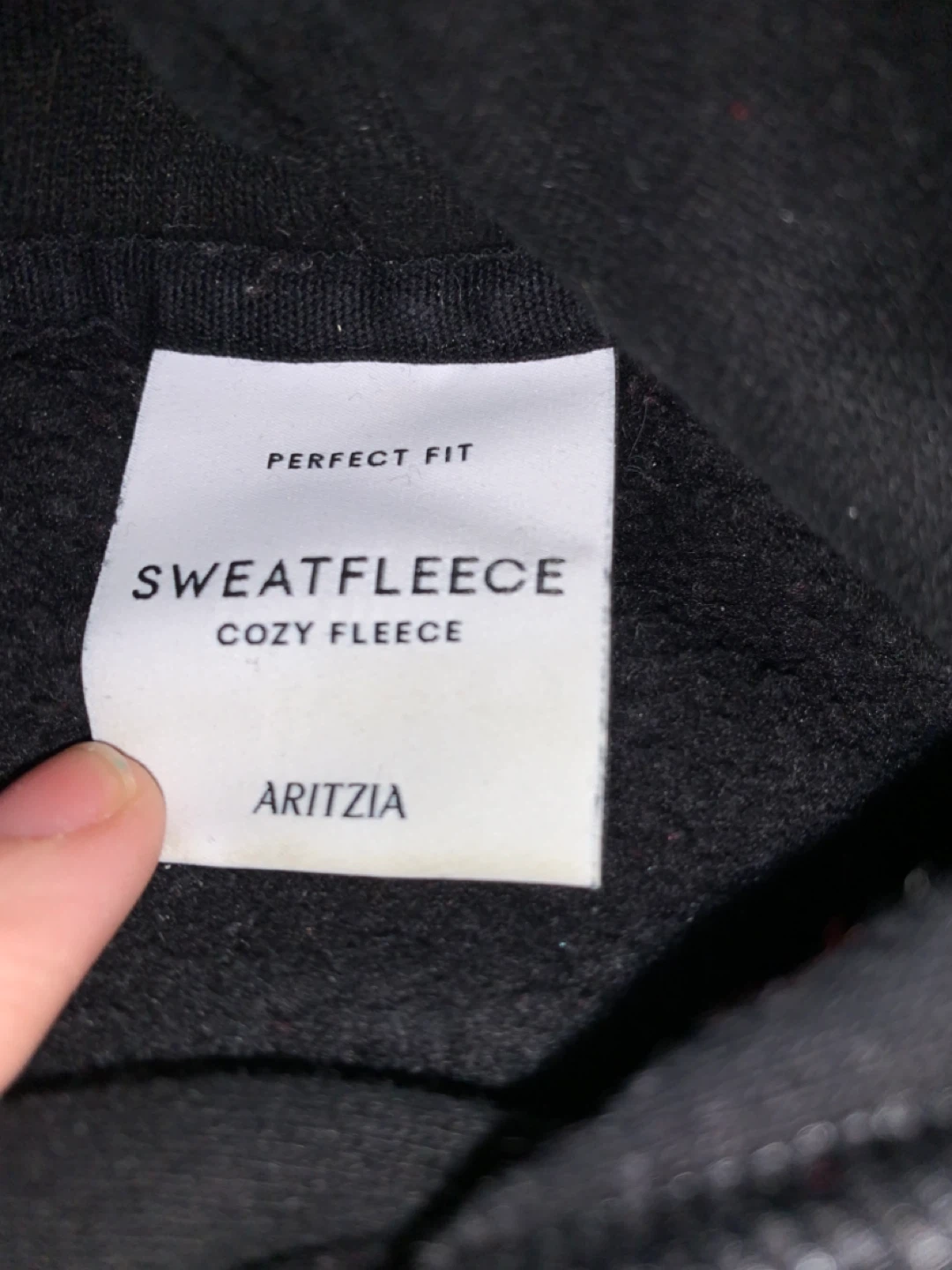 Aritzia Black "Sweatfleece" Hoodie - Size S - photo 2