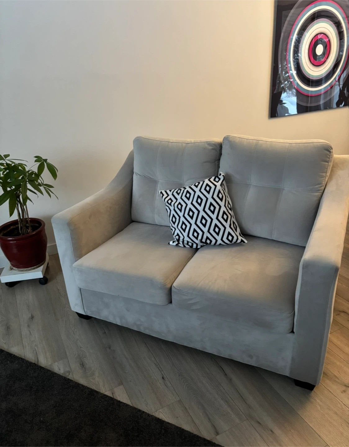 Grey Sofa with Decorative Pillows - photo 2