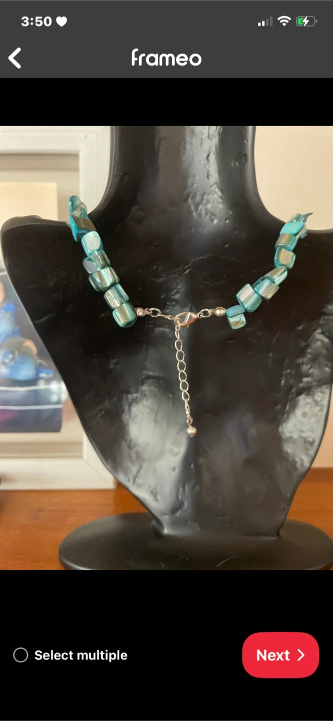 Blue Shell Statement Necklace - photo 2