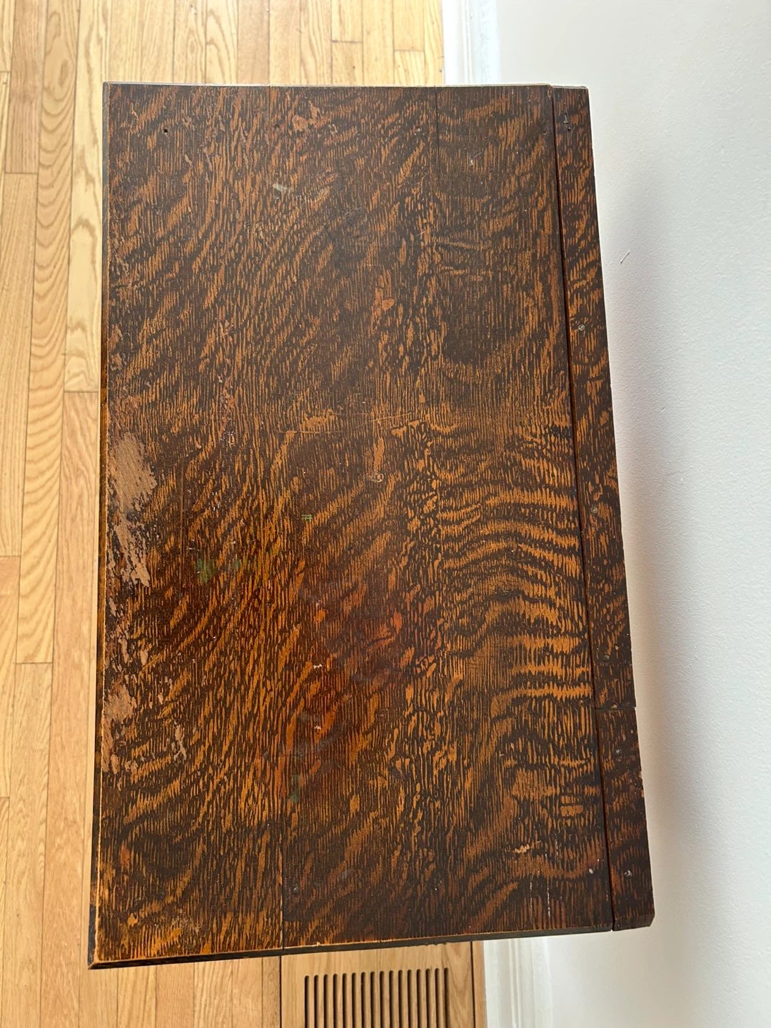 Antique Wooden Side Table with Drawer - photo 5
