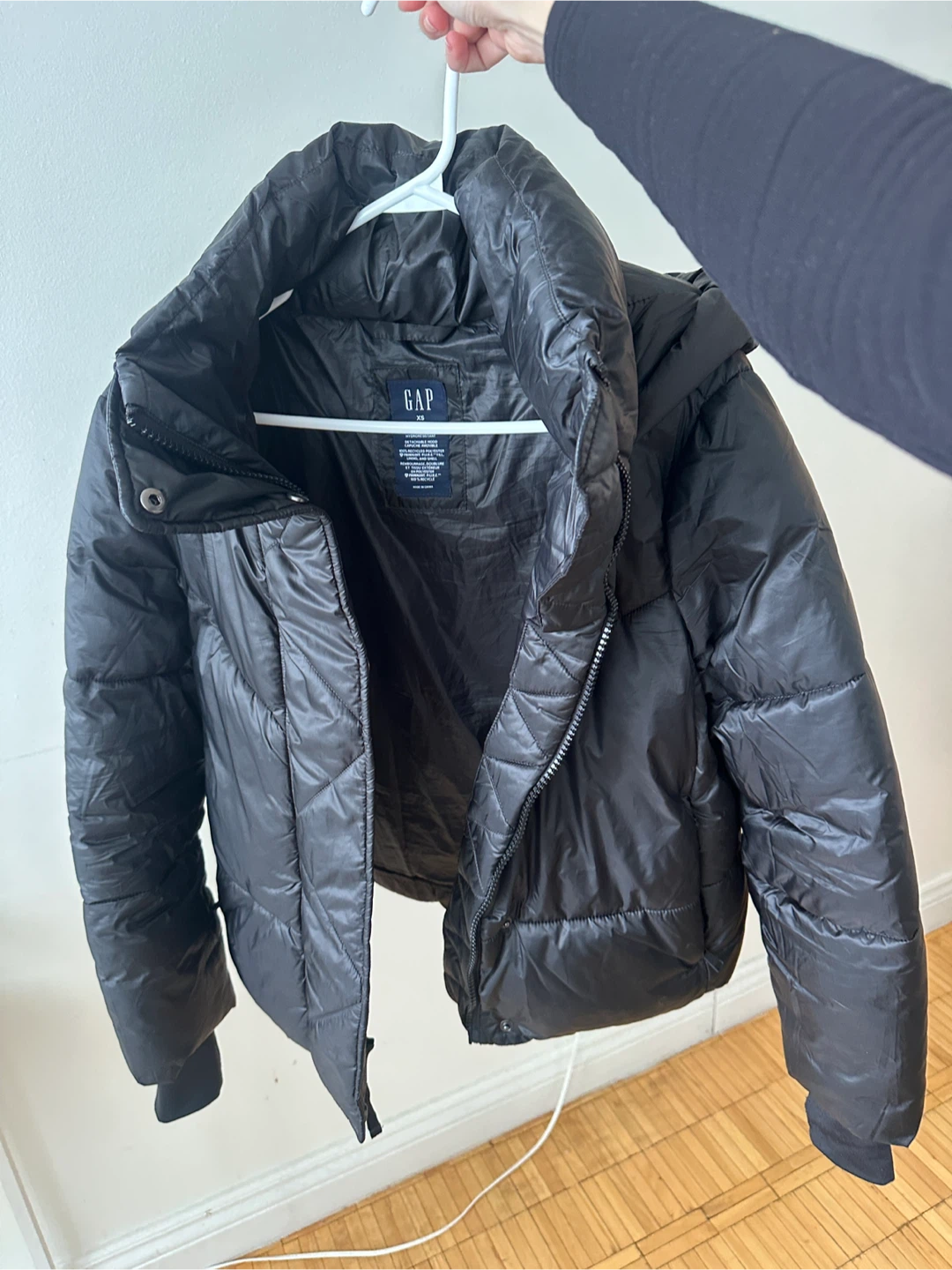 GAP Black Puffer Jacket with Hood