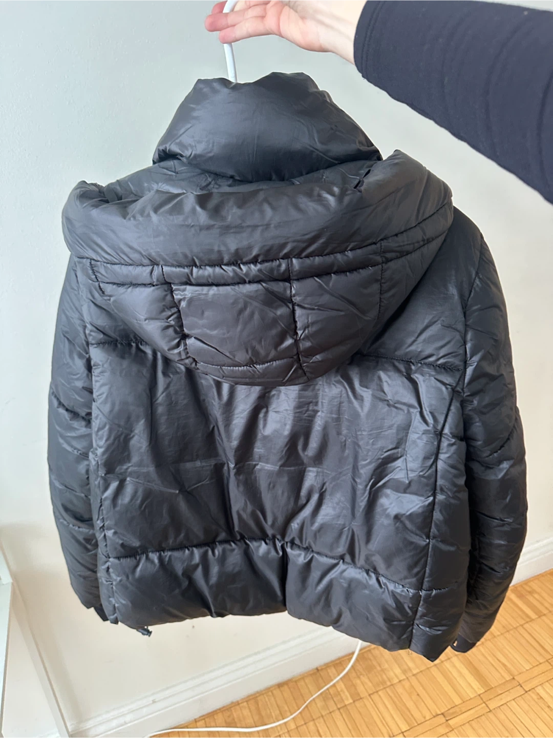 GAP Black Puffer Jacket with Hood - photo 2