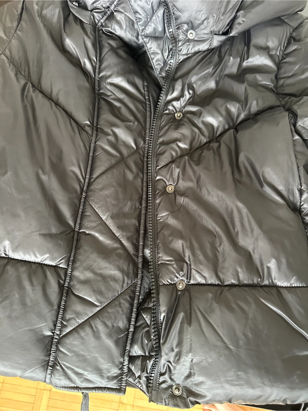 GAP Black Puffer Jacket with Hood - photo 3