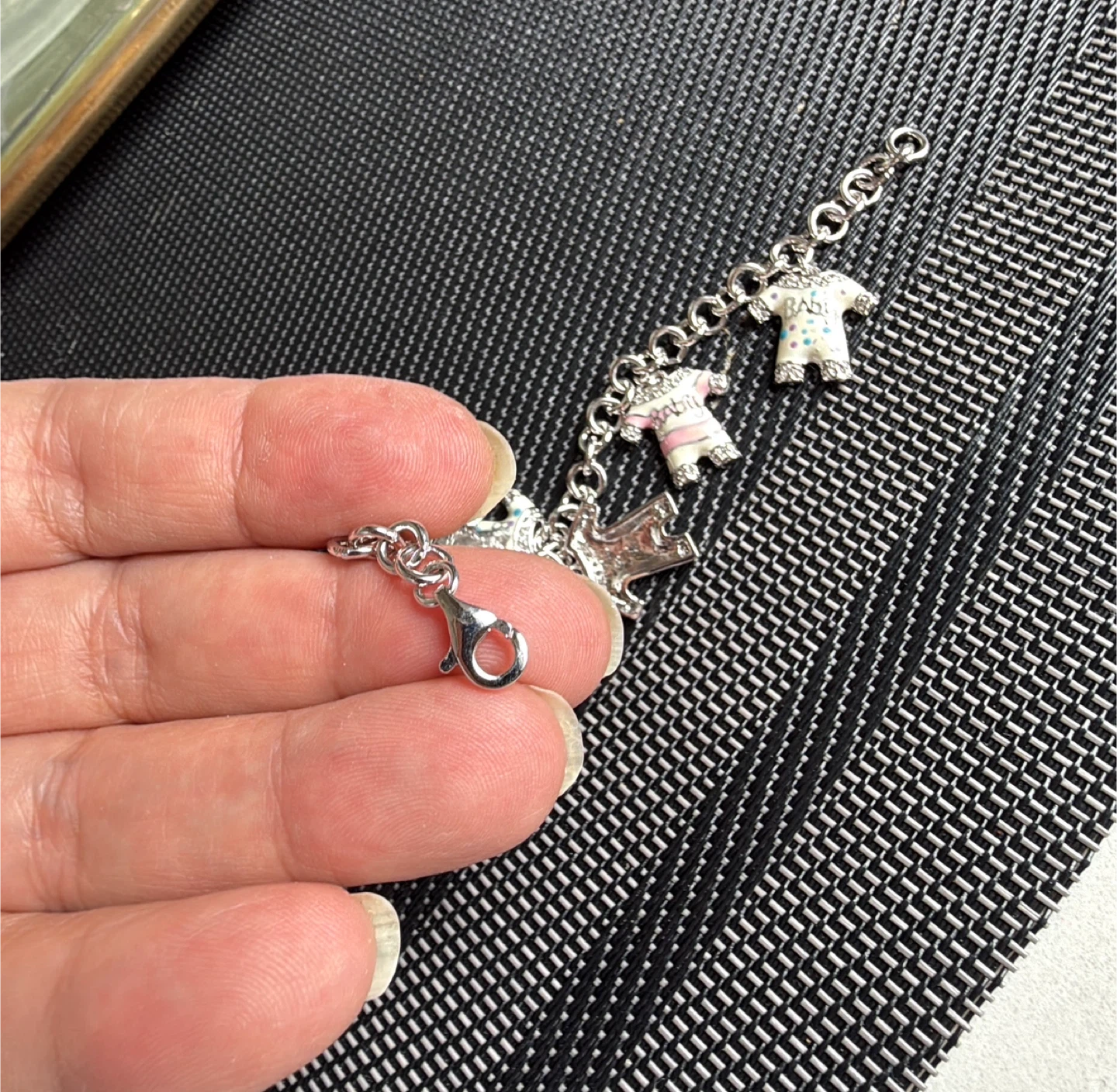 925 Silver Baby Onesie Charm Bracelet - photo 3