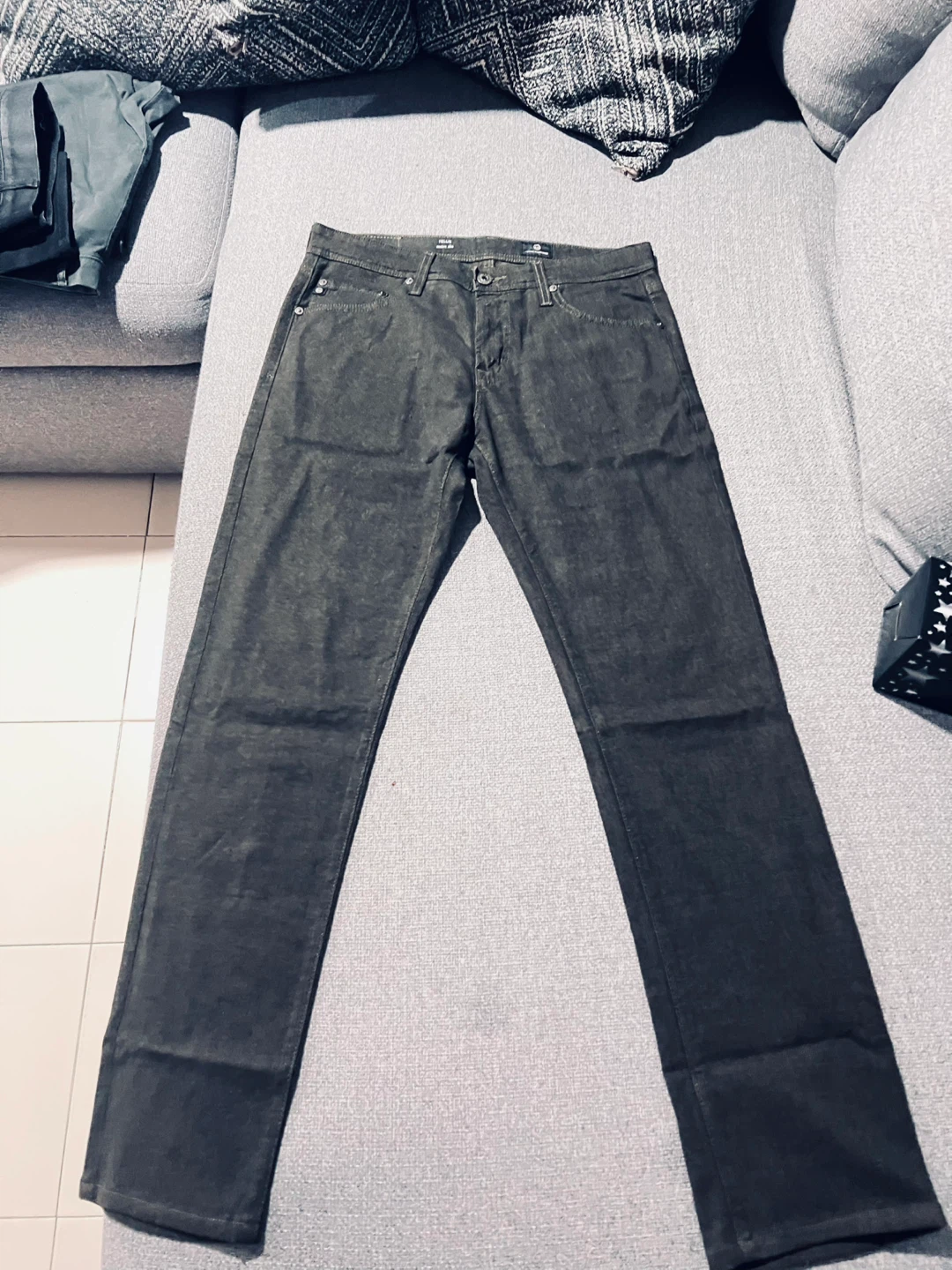 AG-Star Raw "Texas" Straight Fit Jeans - Grey - Size 34/34