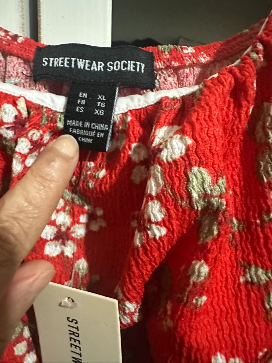 Streetwear Society Red Floral Romper - XL