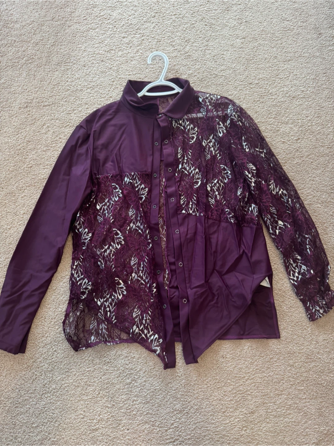 Purple Dance Costume - Blouse, bra, pants