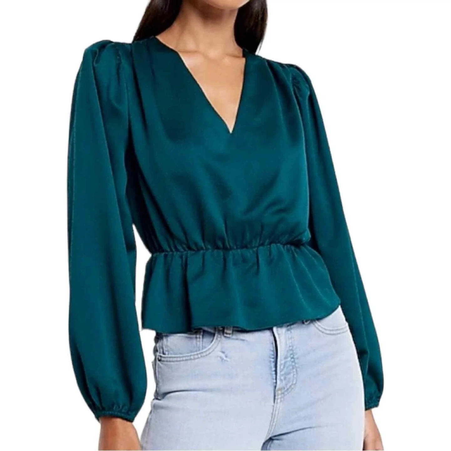 Brand New Express V-Neck Peplum Top - photo 2