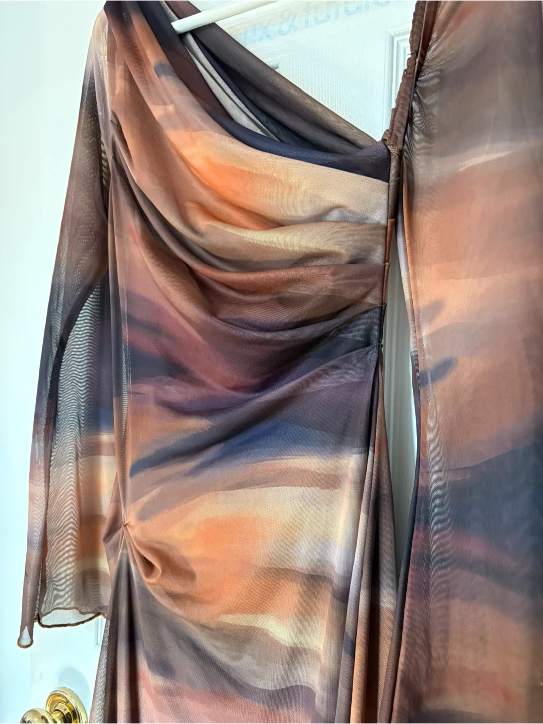 Ruched Mesh Maxi Dress - photo 2