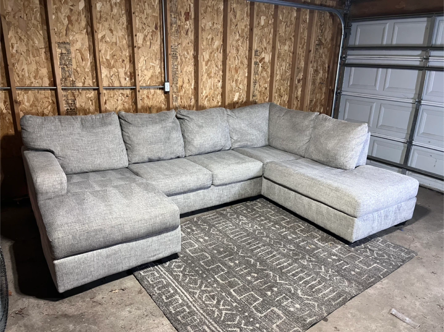FREE DELIVERY - Gray 3 Piece Sectional Sofa - photo 2