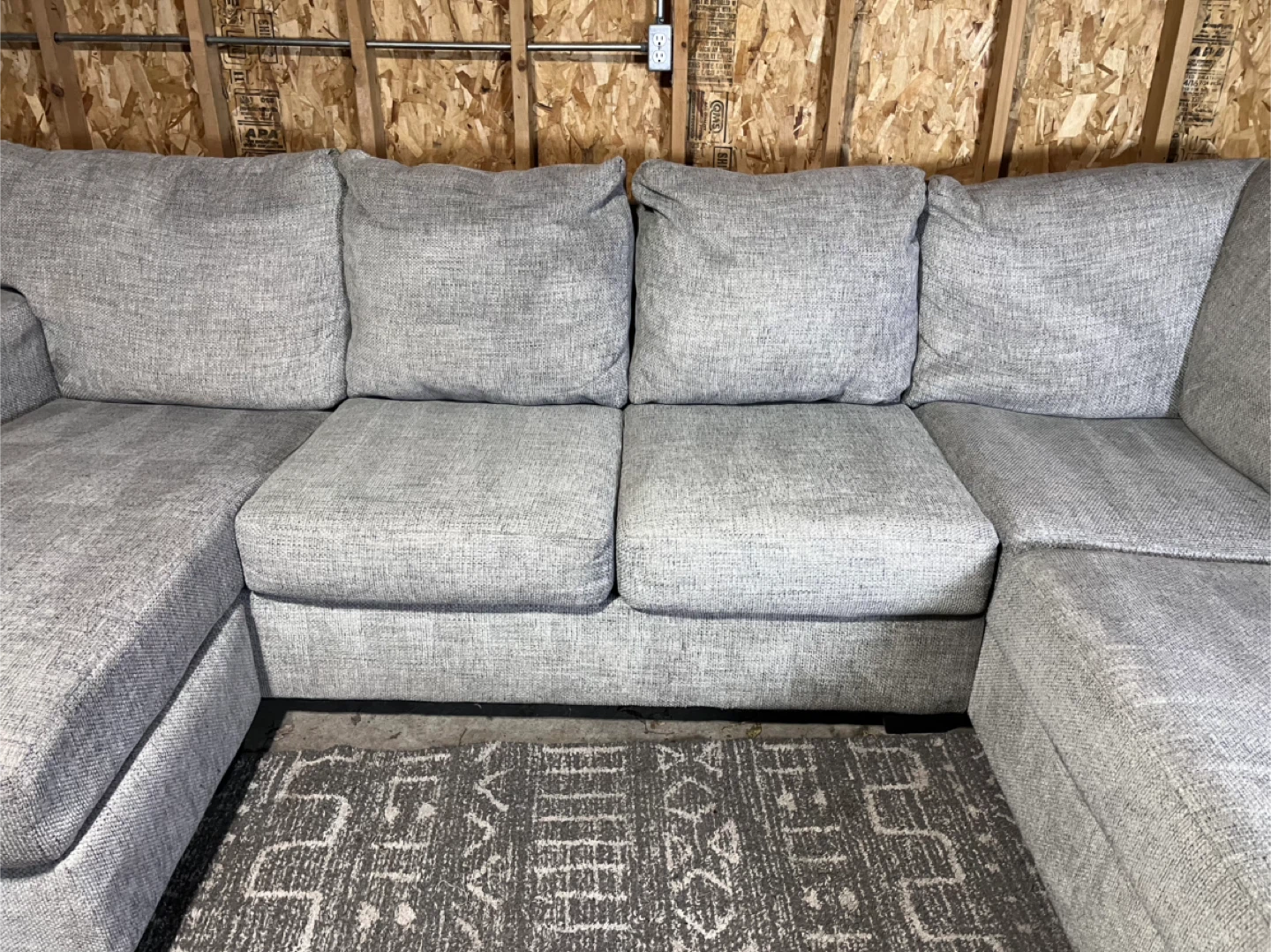 FREE DELIVERY - Gray 3 Piece Sectional Sofa - photo 5