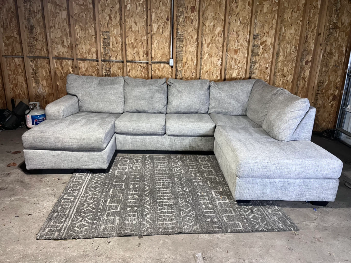 FREE DELIVERY - Gray 3 Piece Sectional Sofa