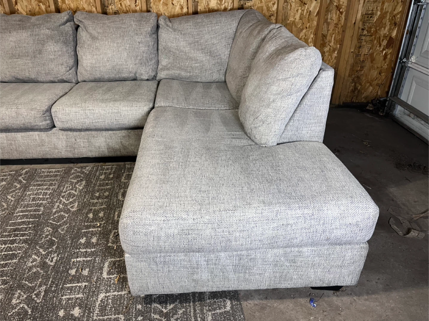 FREE DELIVERY - Gray 3 Piece Sectional Sofa - photo 4