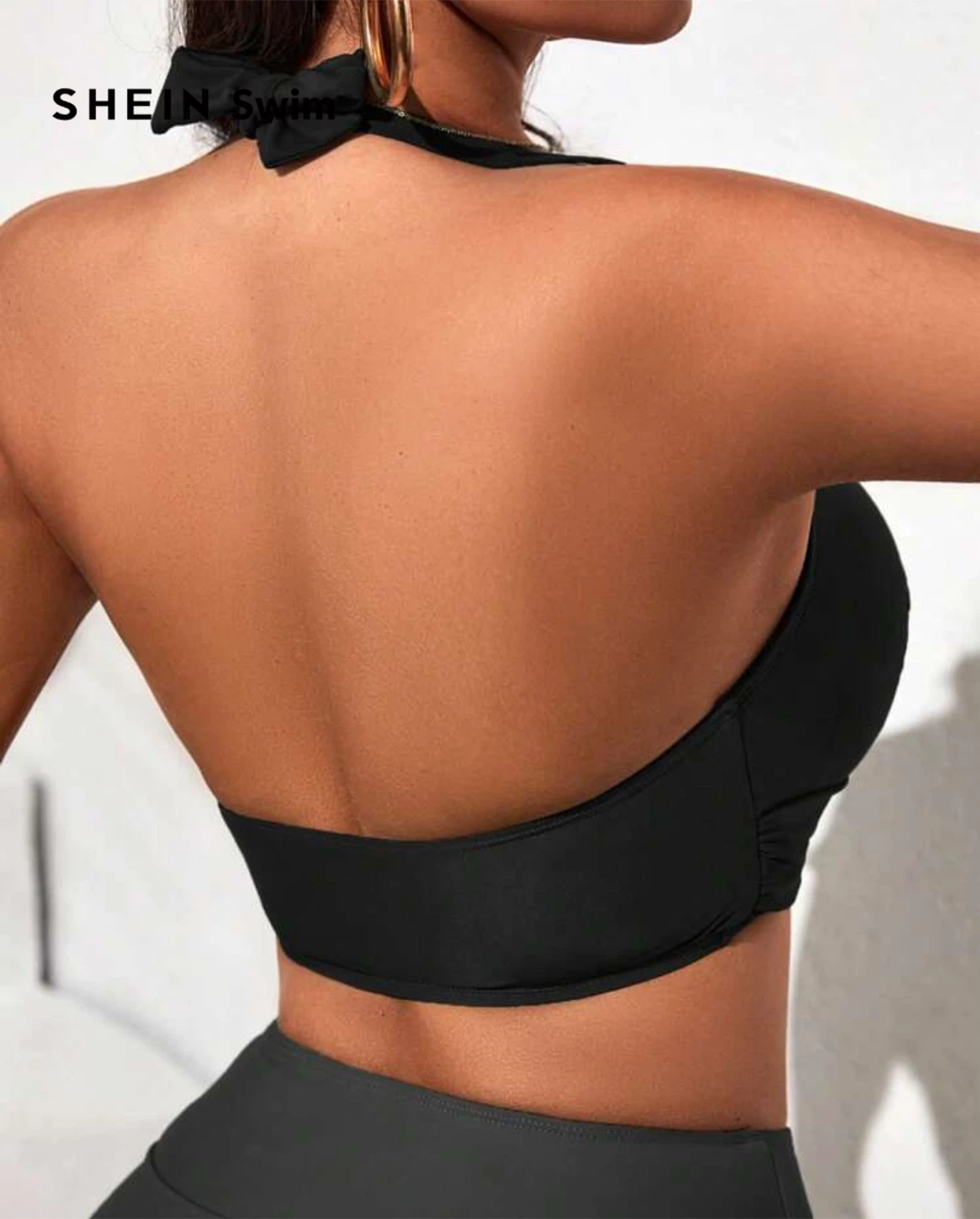 SHEIN Swim Black Halter Bikini Top - photo 2