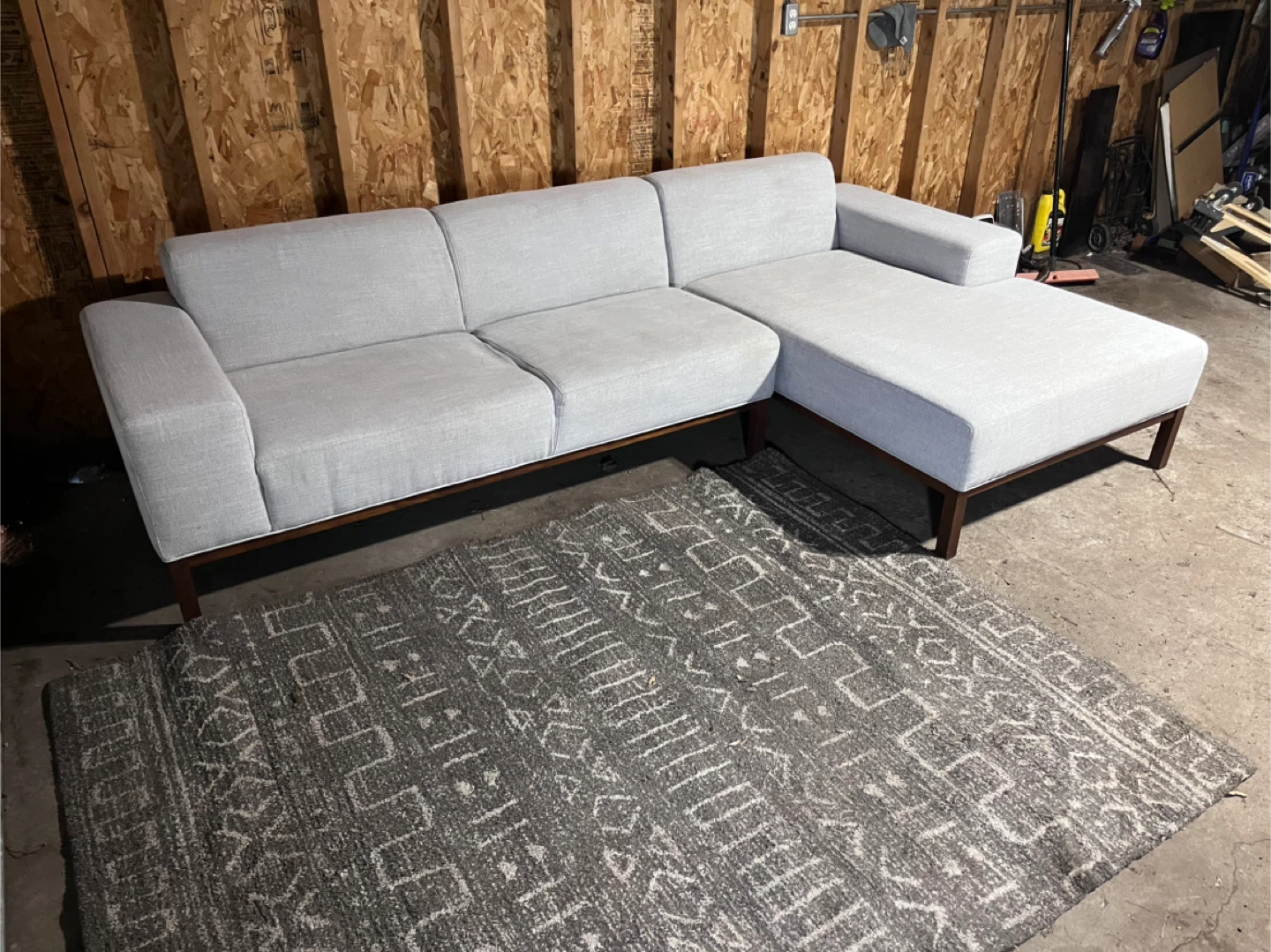 FREE DELIVERY - Light Gray Sectional Sofa - photo 5