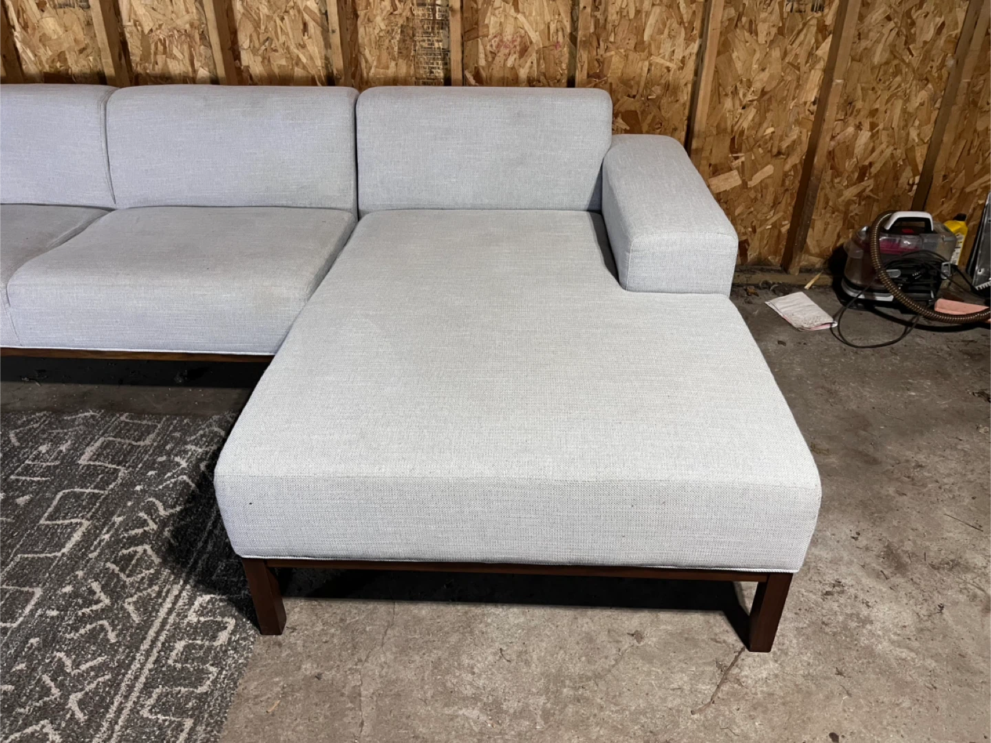 FREE DELIVERY - Light Gray Sectional Sofa - photo 3
