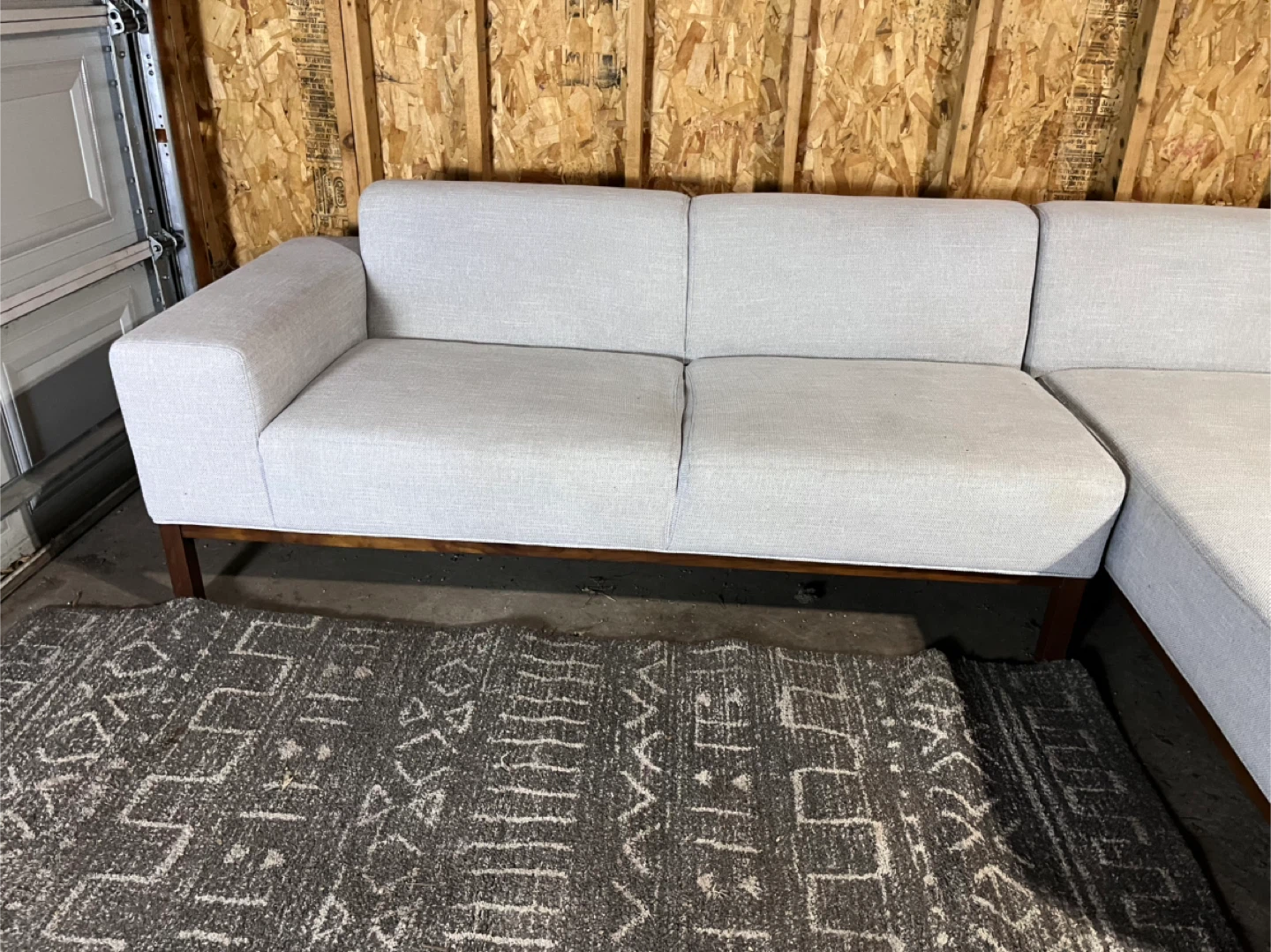 FREE DELIVERY - Light Gray Sectional Sofa - photo 4