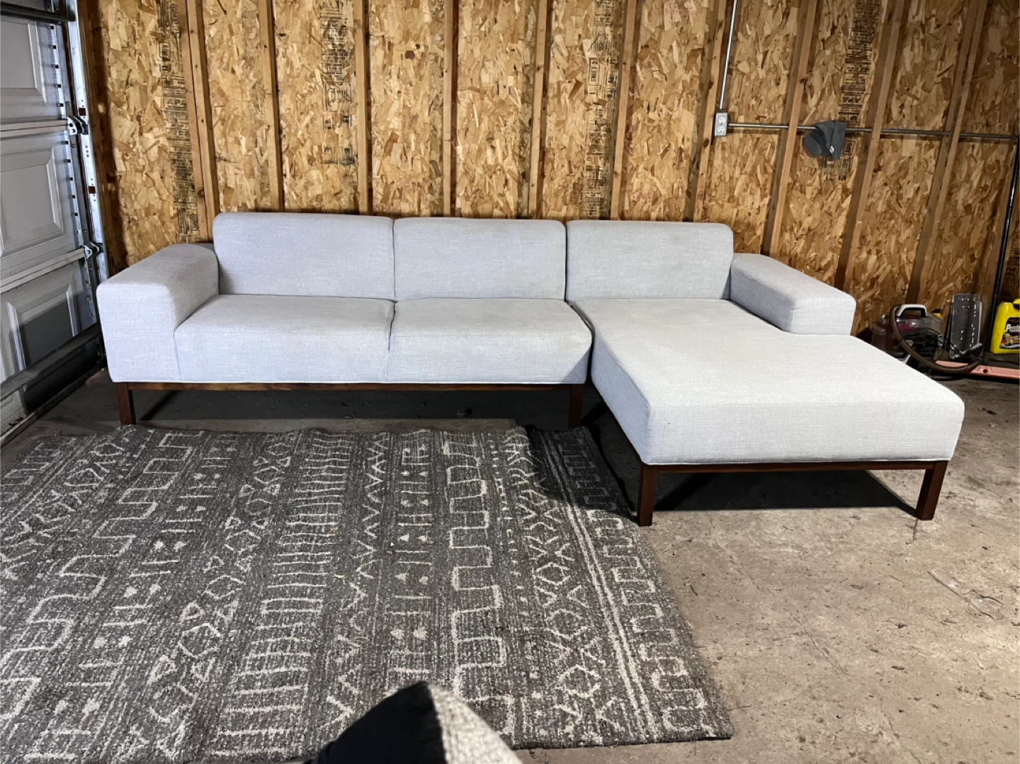 FREE DELIVERY - Light Gray Sectional Sofa