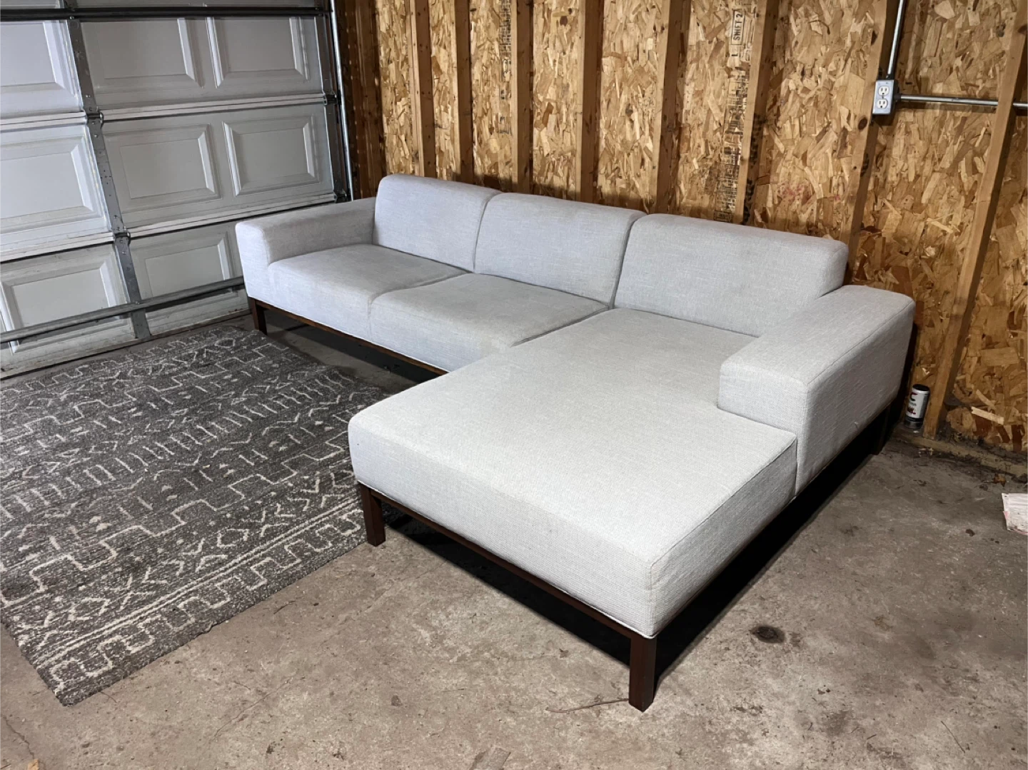 FREE DELIVERY - Light Gray Sectional Sofa - photo 2
