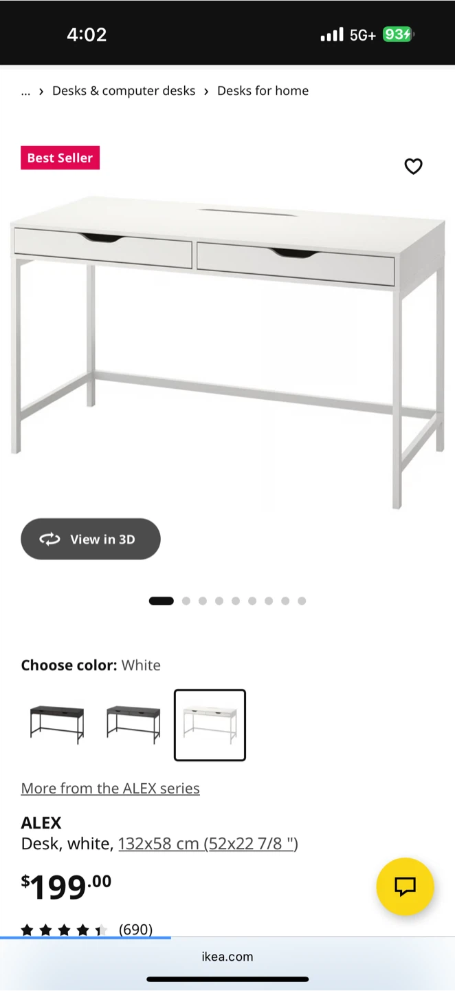 IKEA ALEX Desk - White