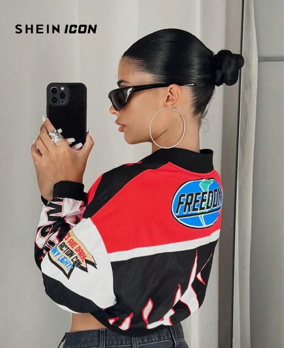 SHEIN ICON Freedom Racing Jacket - photo 2