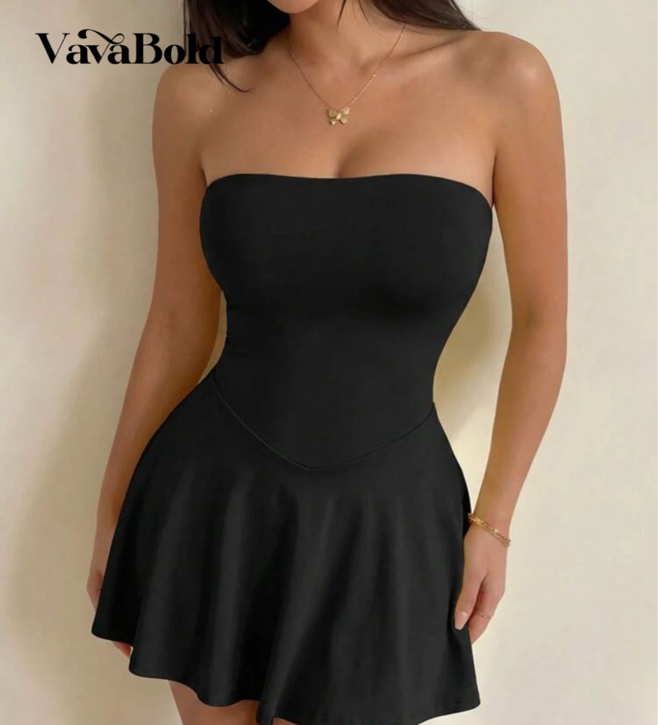 VavaBold Black Strapless Mini Dress - photo 3
