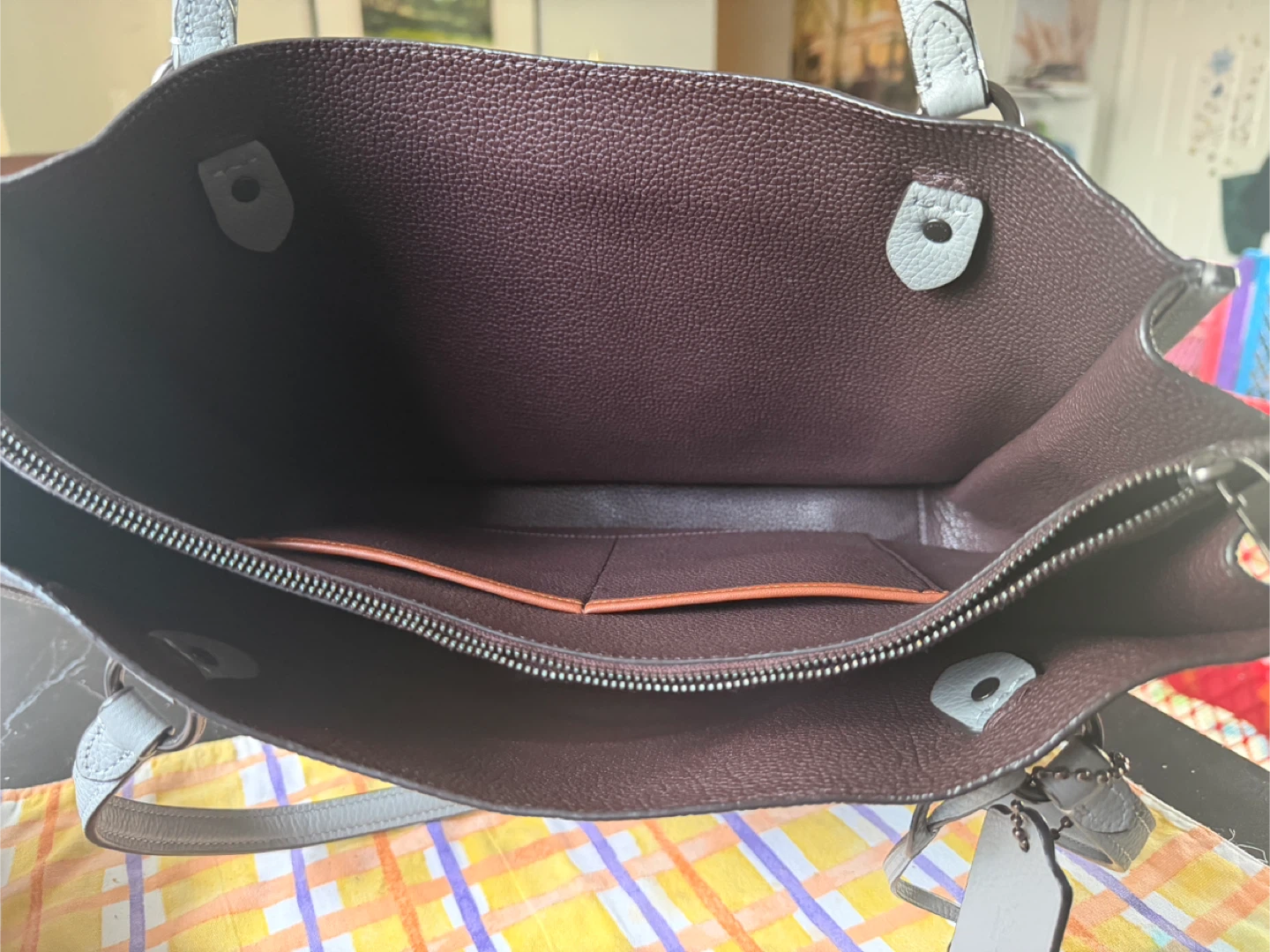 Coach Grey Leather Tote Bag - photo 2