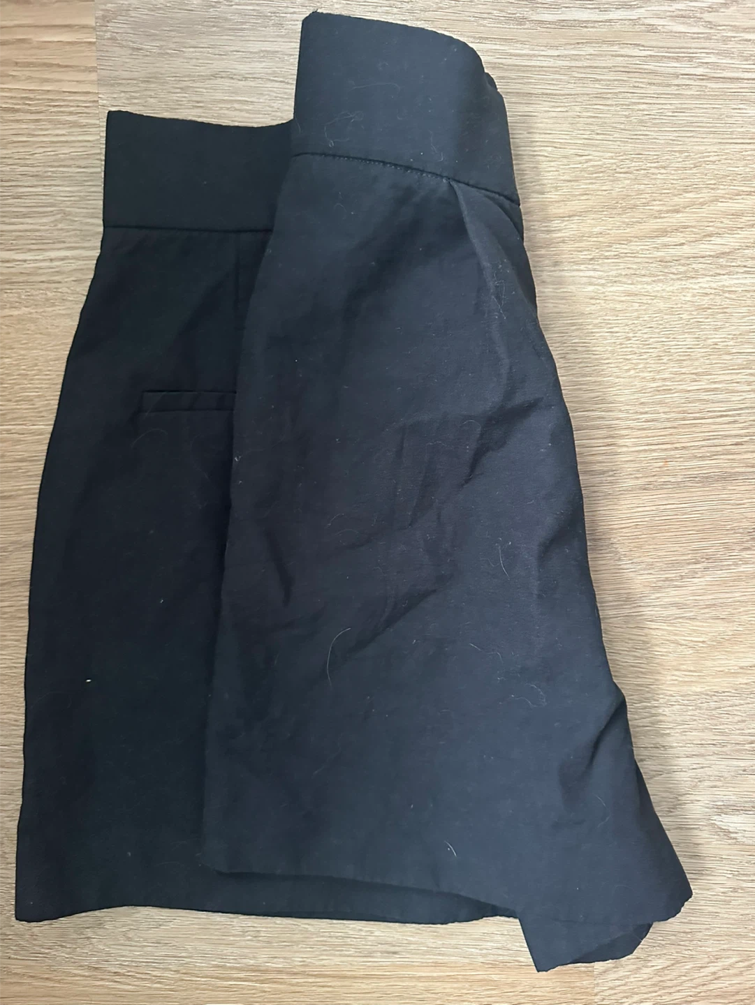 Black Zara Pleated High-Waisted Shorts - photo 3