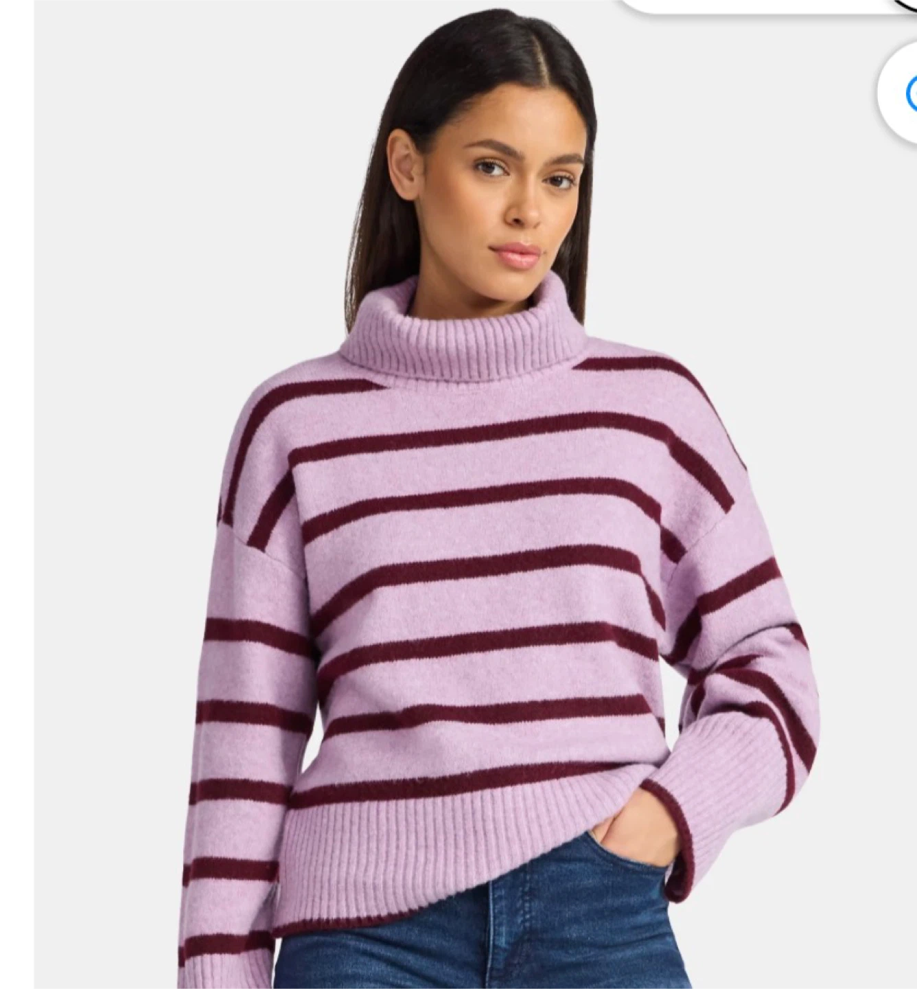 Striped Turtleneck Sweater