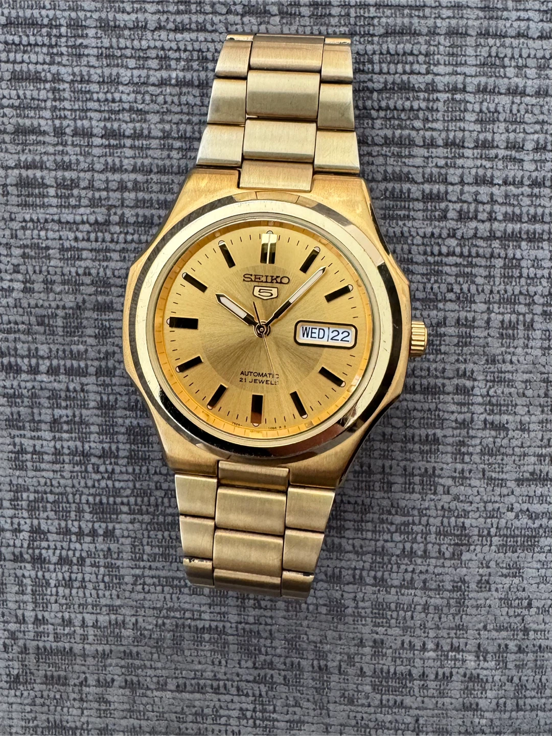 Seiko 5 SNKK52 “Seikonaut” Automatic Watch 39mm Gold 7S26-03R0 - photo 2