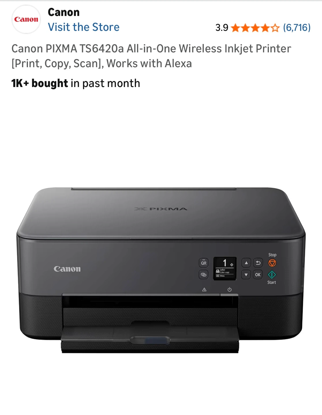 Canon PIXMA TS6420a All-In-One Wireless Inkjet Printer