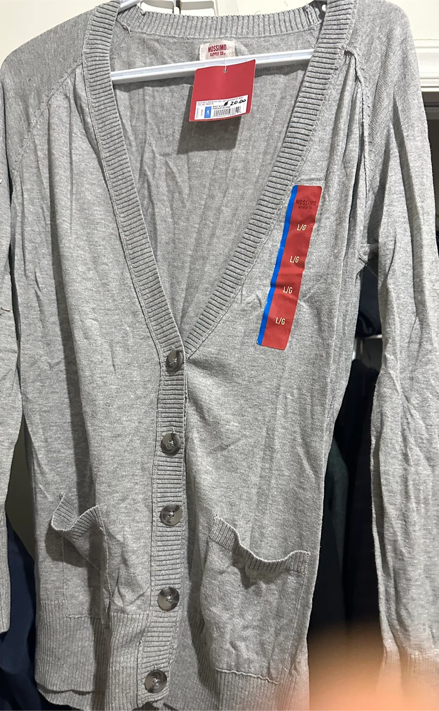 Mossimo Supply Co. Grey Cardigan Sweater - L/G