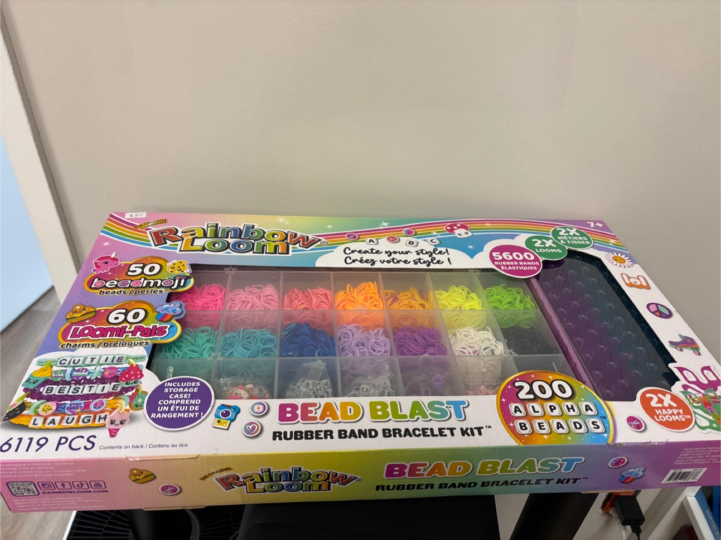 Rainbow Loom Bead Blast Rubber Band Bracelet Kit 6119 Pieces