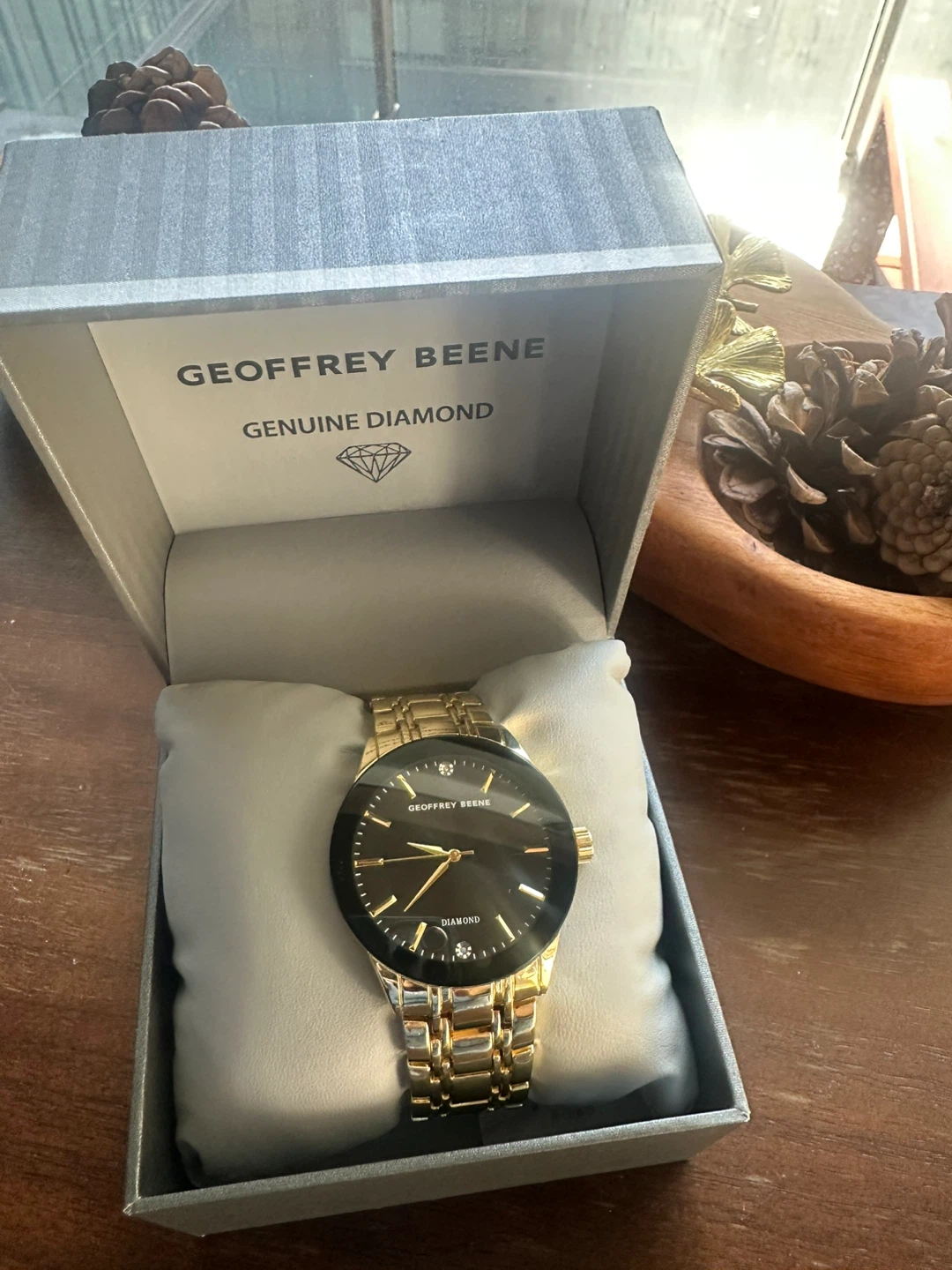 Geoffrey Beene Men's Gold Link Watch - photo 2
